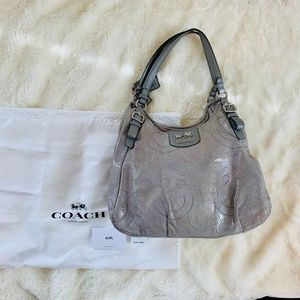 Coach Silver purse, used.